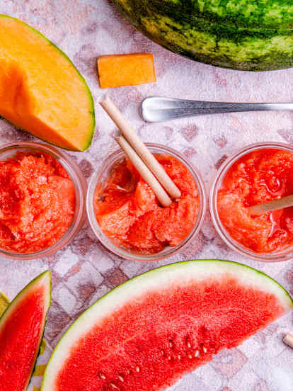 Granité melon et pastèque