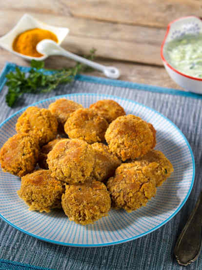 Albóndigas de atún y cúrcuma