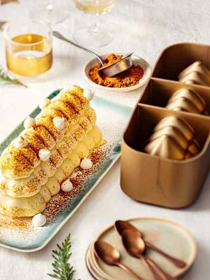 Bûche glacée vanille-pain d'épices