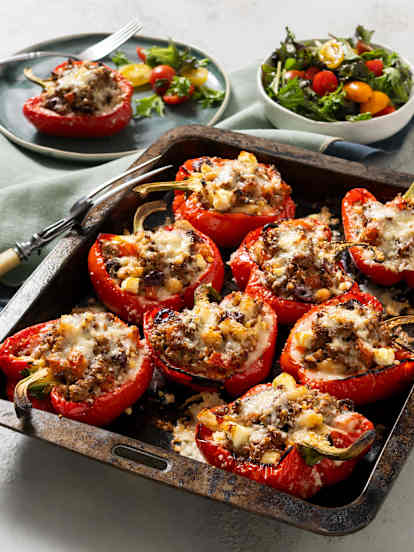 Mediterranean-style stuffed capsicum