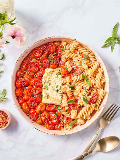 Pâtes aux tomates et à la feta