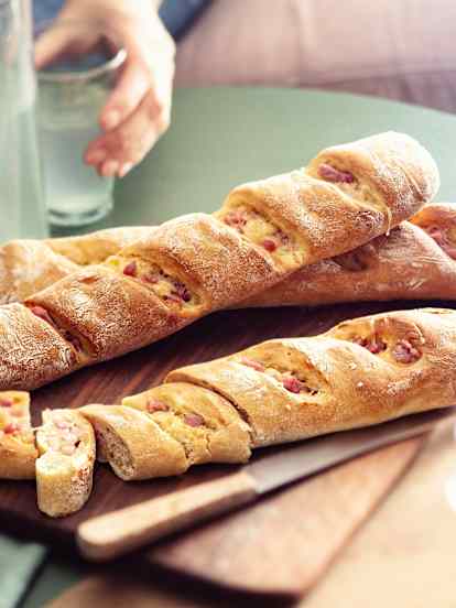 Baguettines lardons et emmental