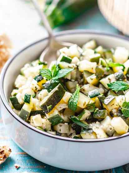 Courgettes à la menthe
