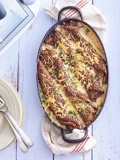 Ficelles picardes au jambon et au fromage