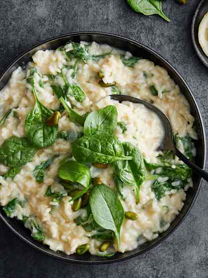 Risotto al  limone e spinaci