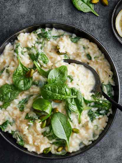 Spinat-Zitronen-Risotto