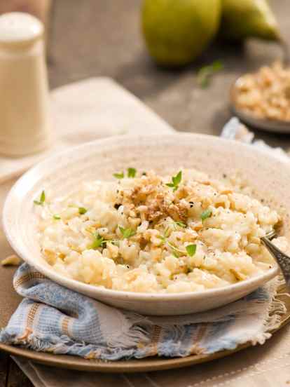 Risotto z gruszkami i serem gorgonzola