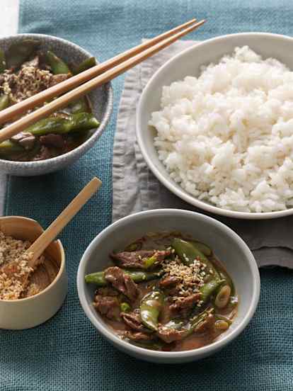 Rindfleisch Teriyaki mit Reis