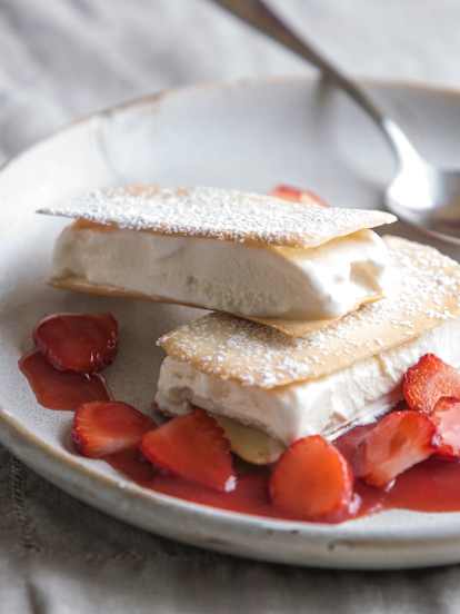 Sandwich helado de vainilla