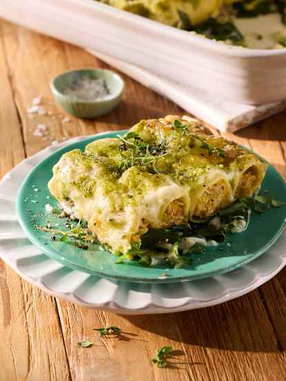 Low Meat Cannelloni mit Krautstiel