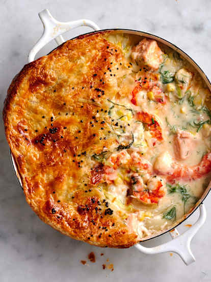 Deluxe seafood pie