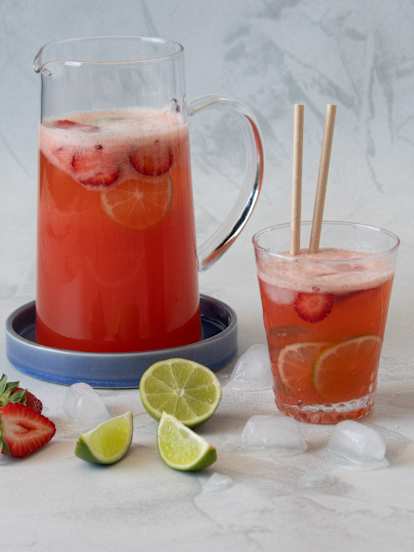 Mocktail aux Fraises et aux Limes
