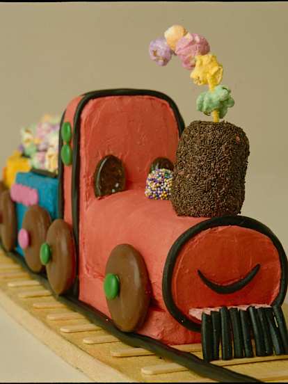Choo choo train celebration cake