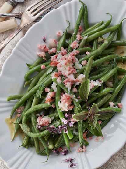 Bohnensalat mit Speck