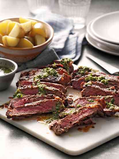 Roastbeef mit Mojo Verde und Frühkartoffeln