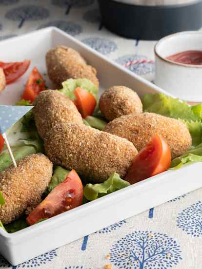Fingers de pollo rellenos
