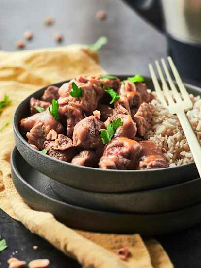 Sauté de porc sauce cacahuète