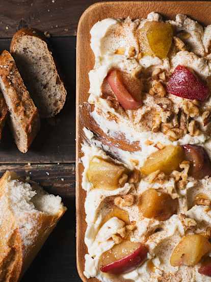 Sweet Butter Board with Apples and Walnuts