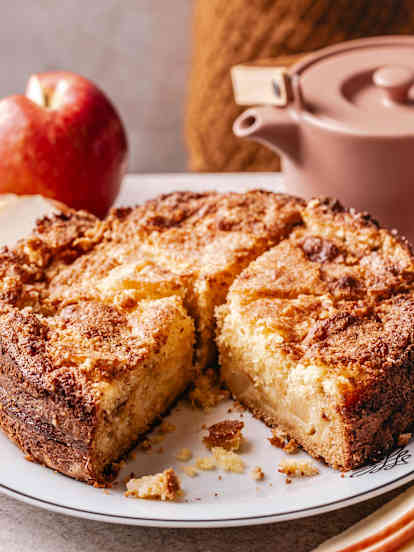 Gâteau craquant pommes et noix de coco