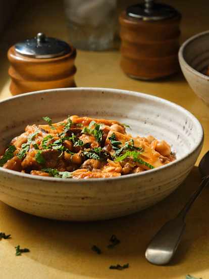 Vegan Chickpea and Mushroom Stew