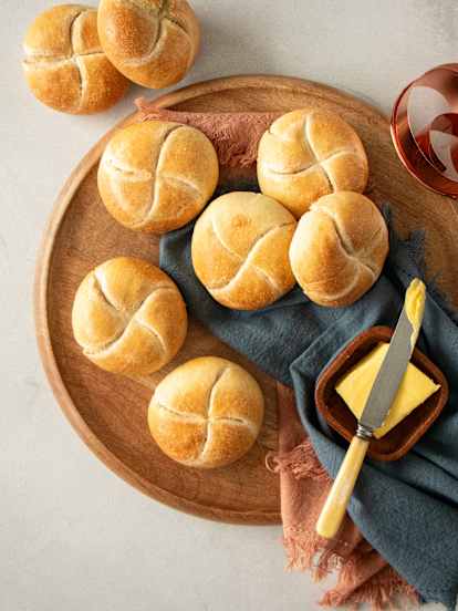 Traditional Kaiser rolls