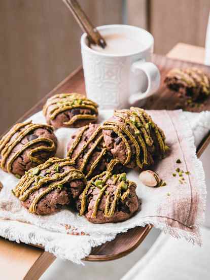 Cookies au chocolat et pistache