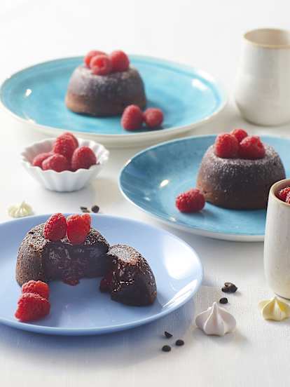 Tortino con il cuore morbido al lampone