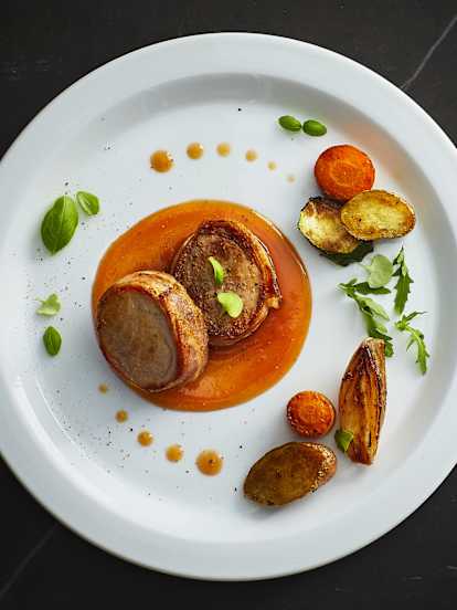 Filetto di maiale con salsa ai cachi