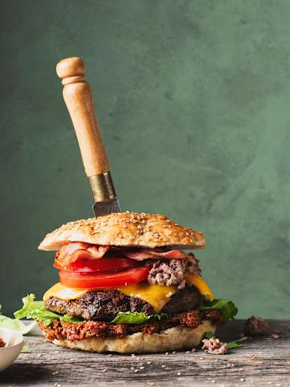 Saftige Goldrausch-Burger