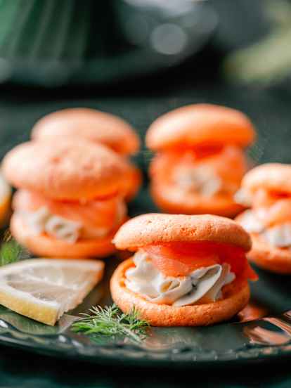 Macarons au saumon fumé