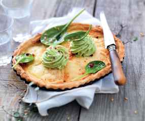Tartelette au chèvre et crème d'épinard