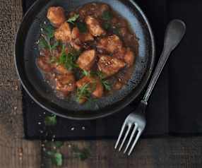 Poulet au gingembre et aux oignons