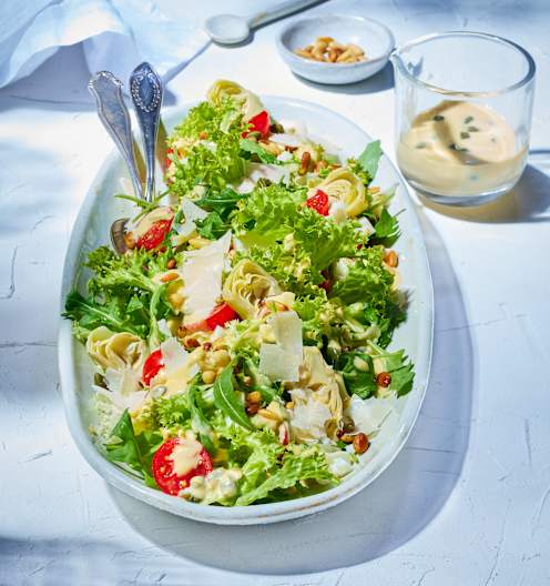 Salat mit Artischocken und Kapern-Ei-Dressing - Cookidoo® – das ...