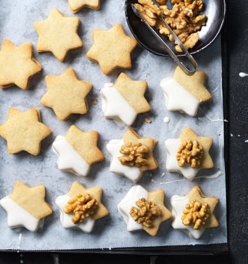 Walnuss-Sterne mit weißer Schokolade - Cookidoo® – das offizielle ...