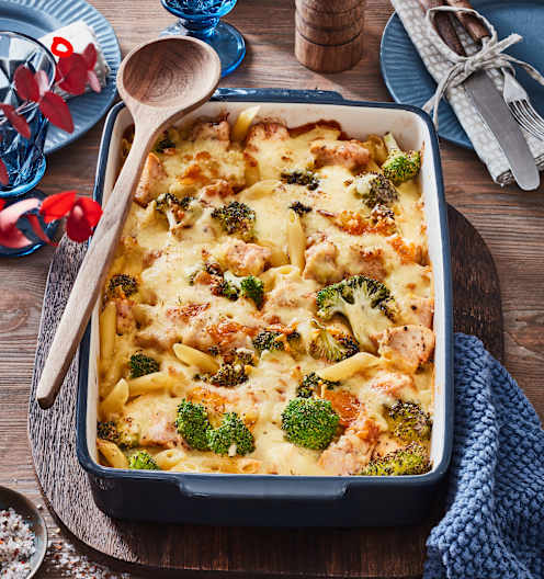 Cremiger Hähnchen-Brokkoli-Auflauf mit Nudeln - Cookidoo® – the ...