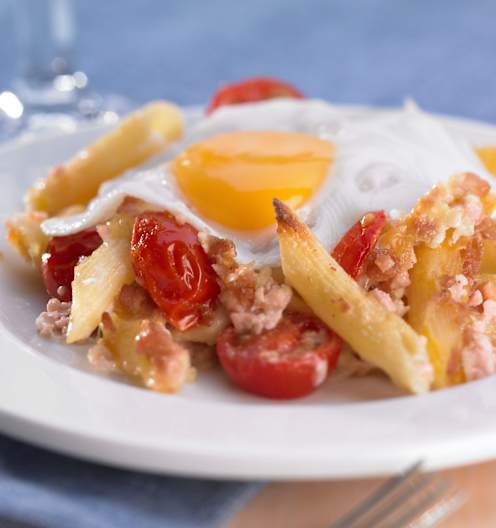 Nudelauflauf mit Leberkäse und Spiegelei - Cookidoo® – resmi Thermomix ...