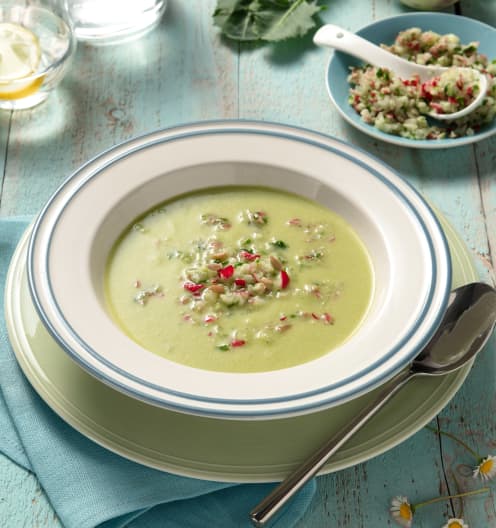 Kohlrabi-Erbsen-Cremesuppe mit Radieschen - Cookidoo® – the official ...