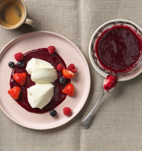 Buttermilch – Zitronenmousse auf beschwipstem Beerenspiegel - Cookidoo ...