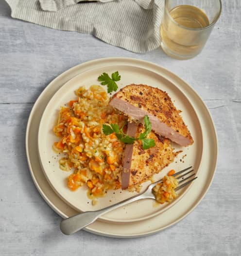 Panierter Fleischkäse mit Rüebli-Risotto - Cookidoo® – the official ...