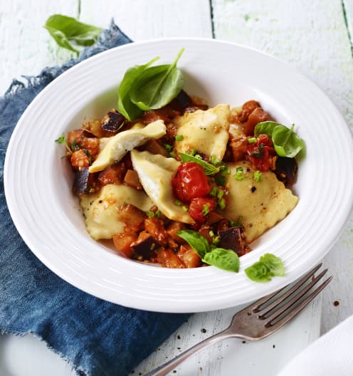 Frische Ravioli mit Ricottafüllung und Auberginensauce - Cookidoo ...