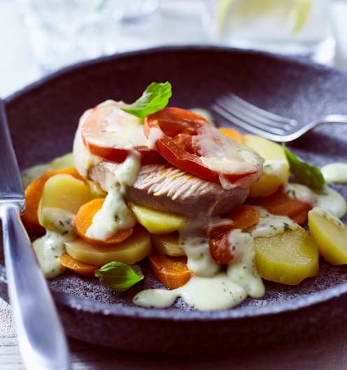 Putenmedaillons mit Mozzarella und Basilikumsauce - Cookidoo® – das ...