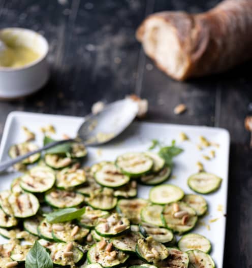 Warm Zucchini Salad With Basil Lemon Dressing (Thermomix® Cutter, TM6 ...