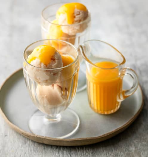 Rice Pudding Ice Cream with Peach Coulis - Cookidoo® – the official ...