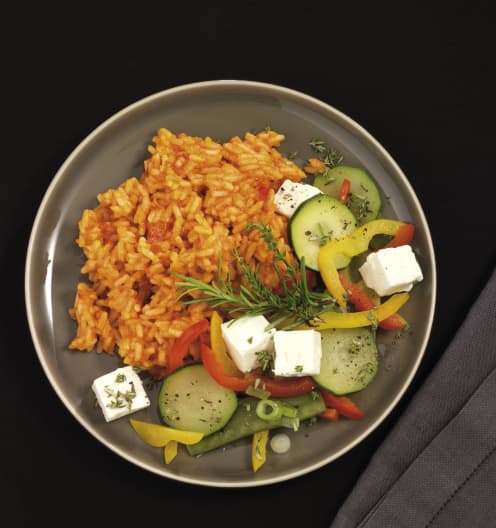 Tomaten-Paprika-Reis mit Sommergemüse und Feta - Cookidoo® – the ...