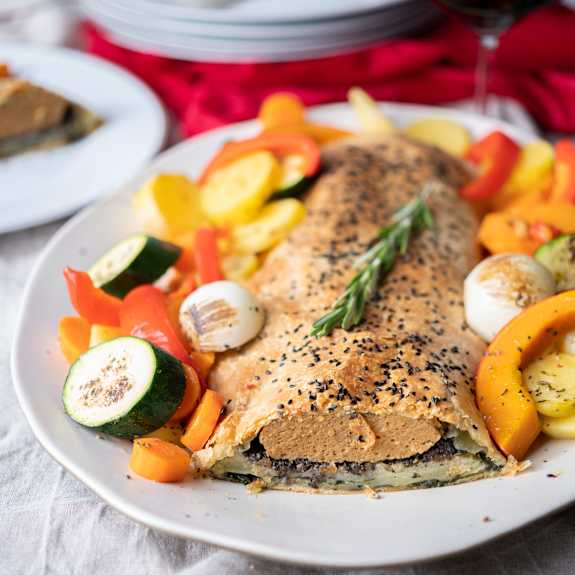 Seitan Wellington com legumes a vapor Cookidoo® the official