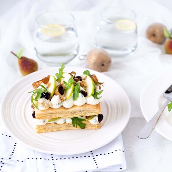 Goats cheese and caramelised onion mille feuille Cookidoo® the