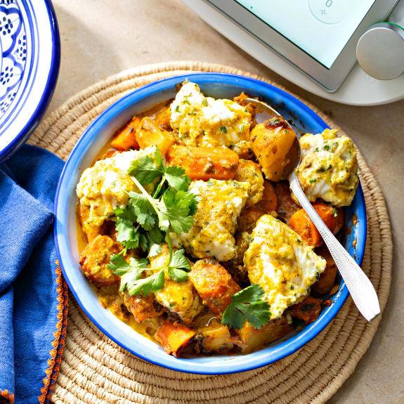 Tajine de lotte et de légumes au safran Cookidoo® oficjalna