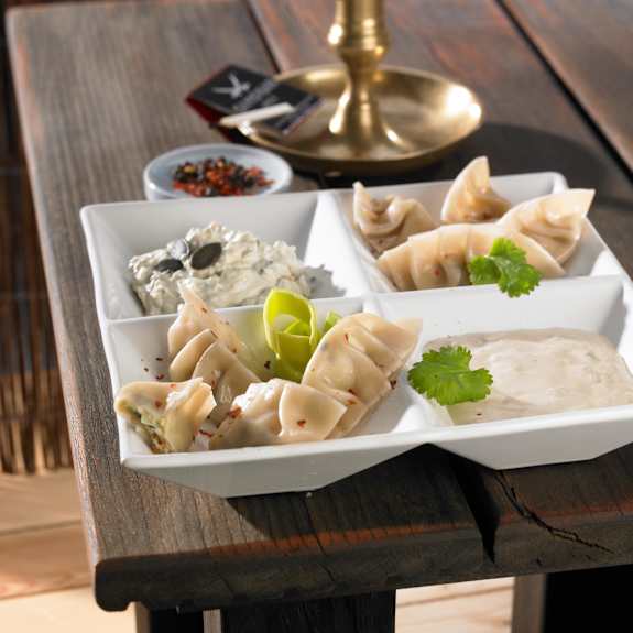 Gyoza mit Quark-Kürbis-Dip und Geflügelfüllung - Cookidoo® – das ...