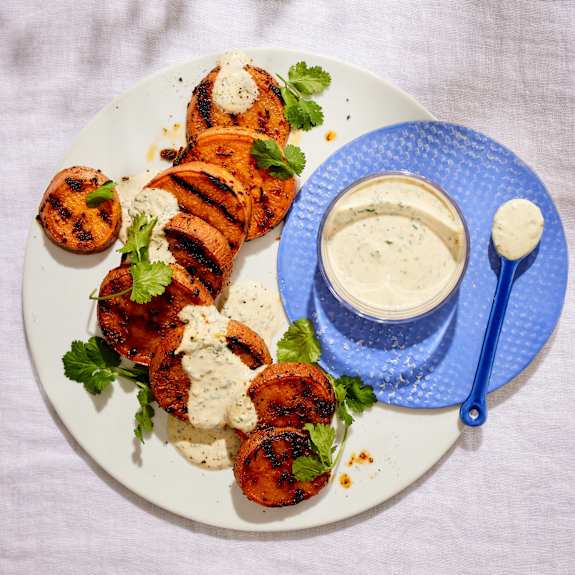 Marinierte Süßkartoffelscheiben mit Kräuterjoghurt - Cookidoo ...