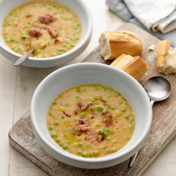 Double Pea and Chorizo Soup Cookidoo® the official Thermomix